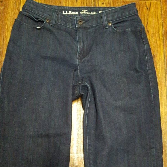 LL BEAN Favorite Fit Womens Sz 6 Dark Wash Curvy Jeans Blue Denim EUC - Picture 3 of 7